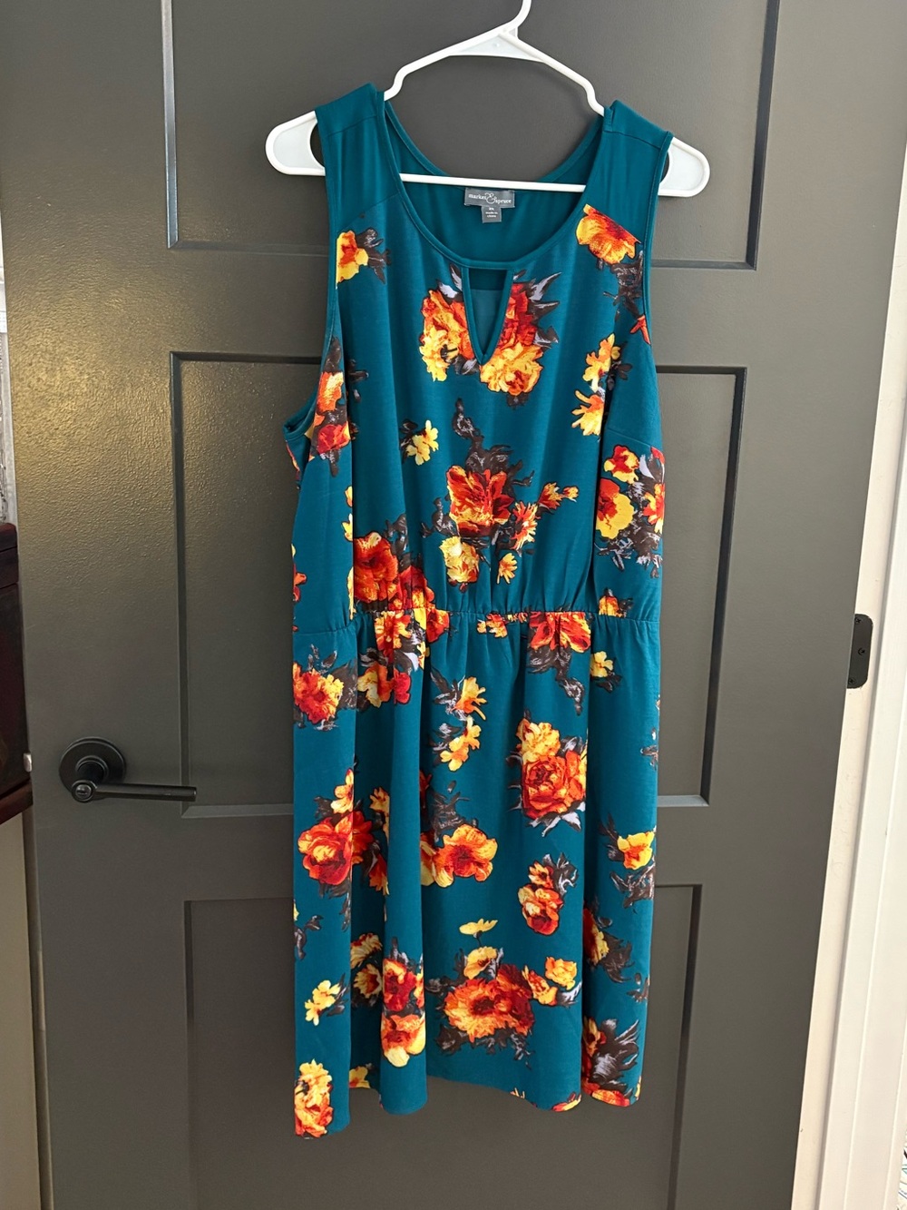 Market & Spruce Teal Floral Dress